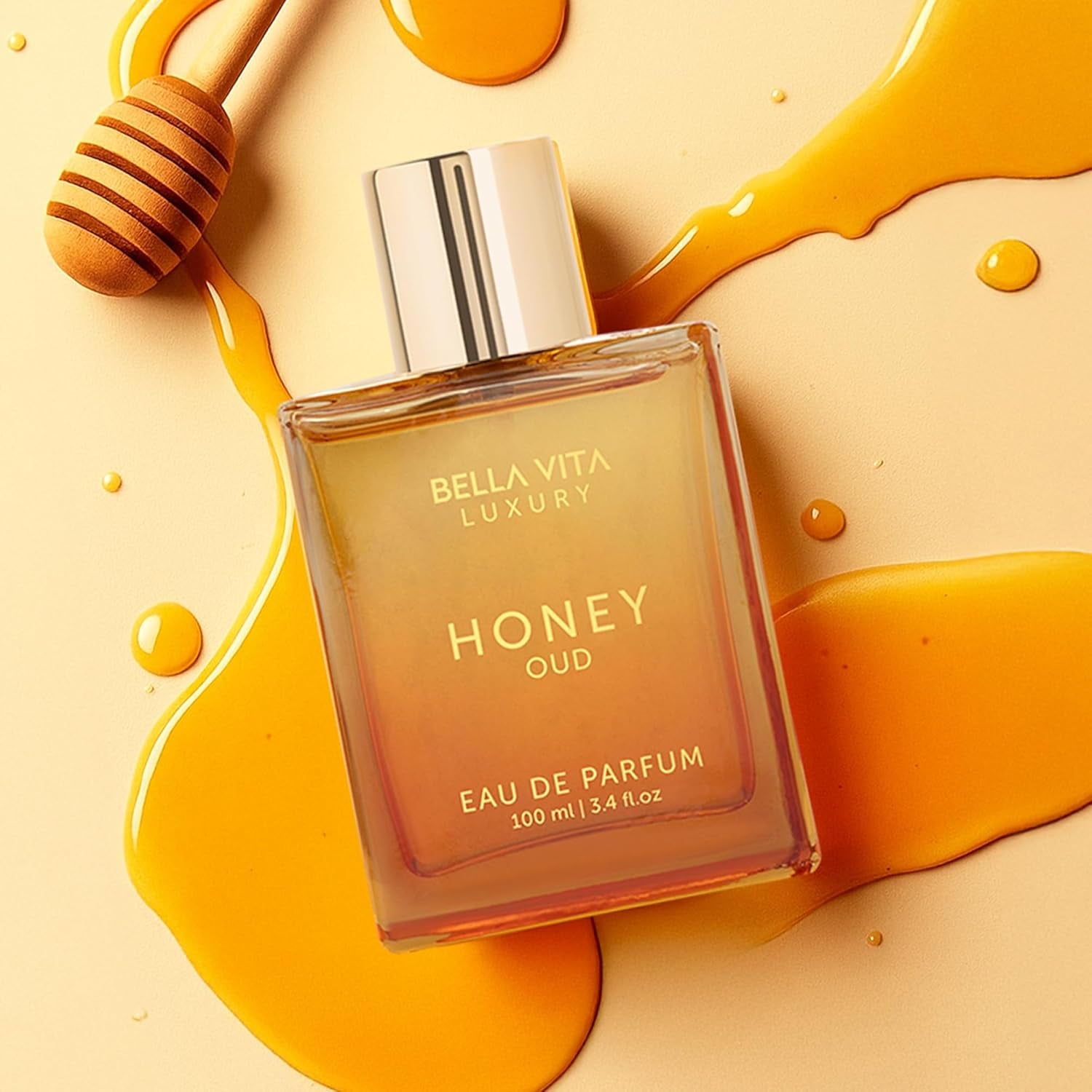 Bellavita Luxury Honey Oud Eau De Parfum | 100 Ml (3.4 Fl.Oz.) | Perfume for Men and Women | Sweet Honey, Bergamot, Oud, and Amber Notes | Women'S Day Special