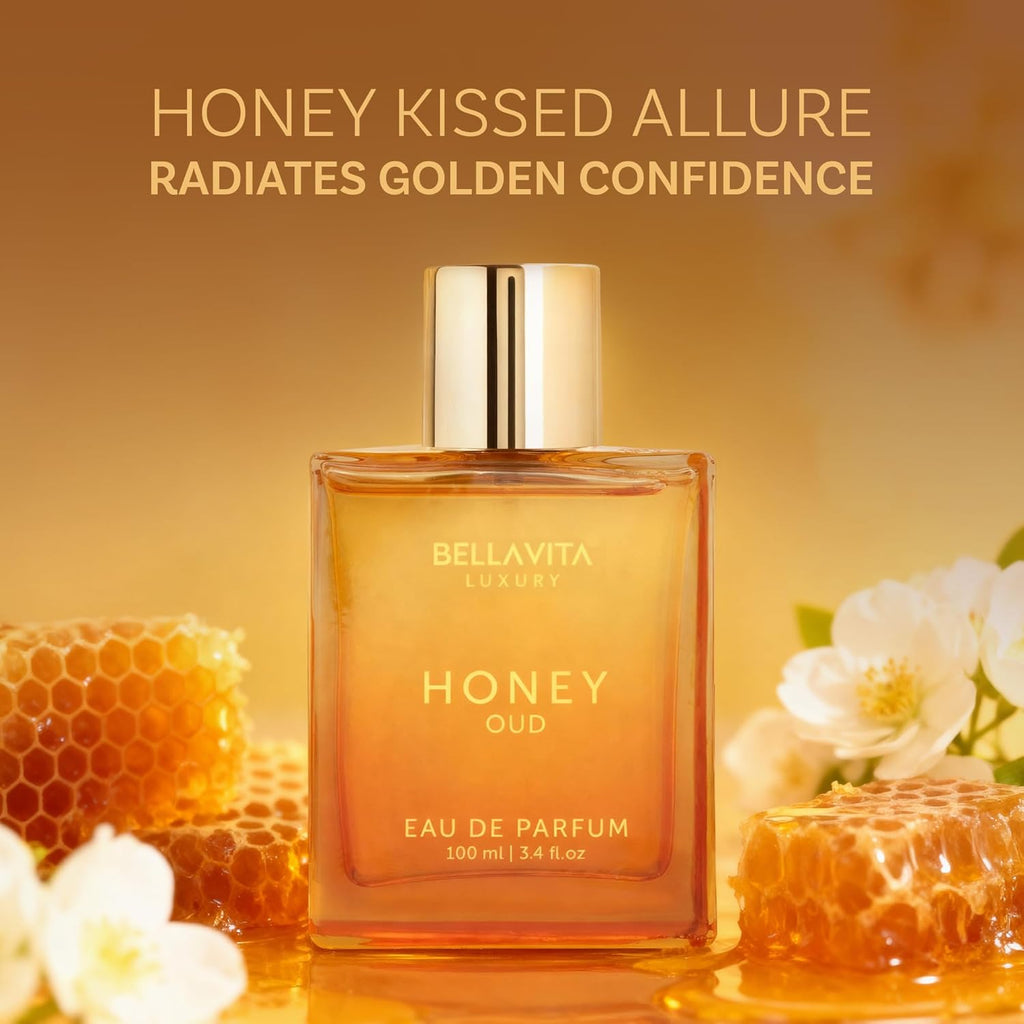 Bellavita Luxury Honey Oud Eau De Parfum | 100 Ml (3.4 Fl.Oz.) | Perfume for Men and Women | Sweet Honey, Bergamot, Oud, and Amber Notes | Women'S Day Special