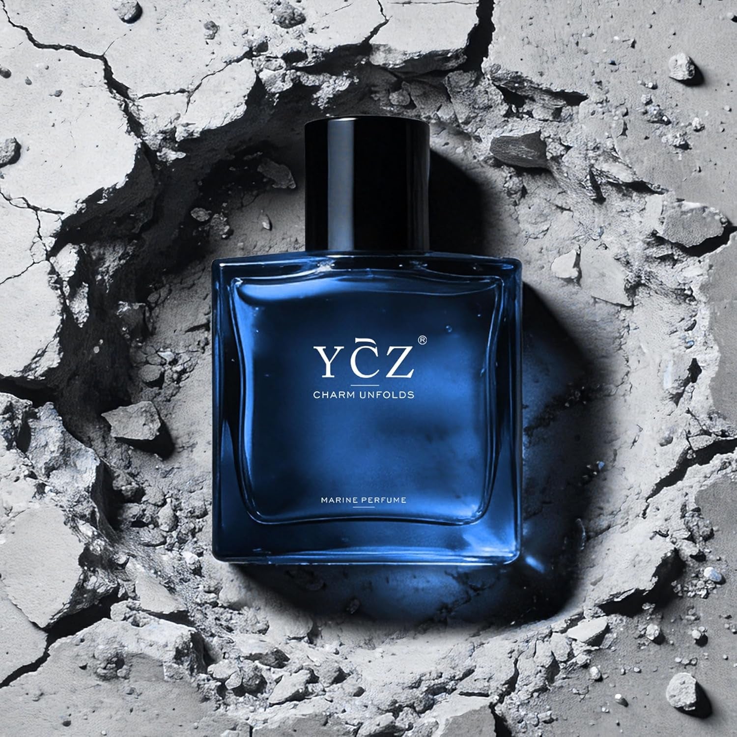 Charm Unfolds Marine Eau De Parfum for Men, Long Lasting Cologne with Fresh Marine & Oriental Woody Notes, 1.7 Fl Oz Masculine Fragrance for Daily Wear, Date Night, Travel & Gifts for Men
